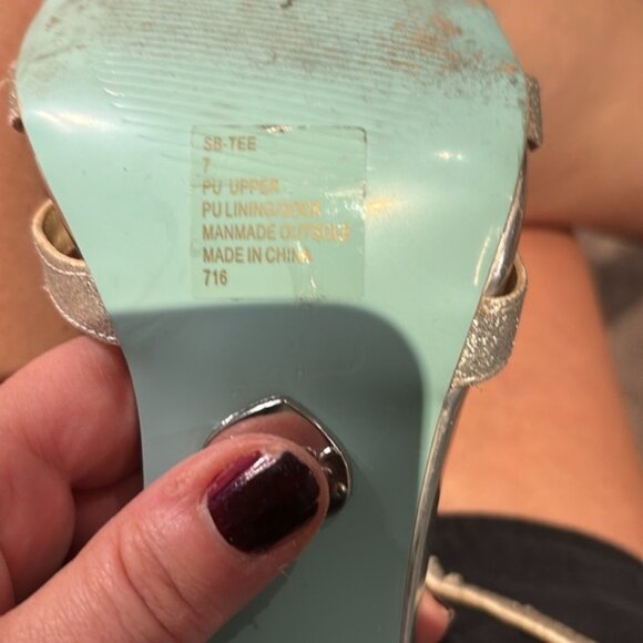 Platform Slides In Cream With Weaved Pattern In 75 - Picture 6 of 9